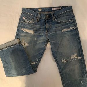 AG Ex Boyfriend Crop Jeans Medium Wash 27R